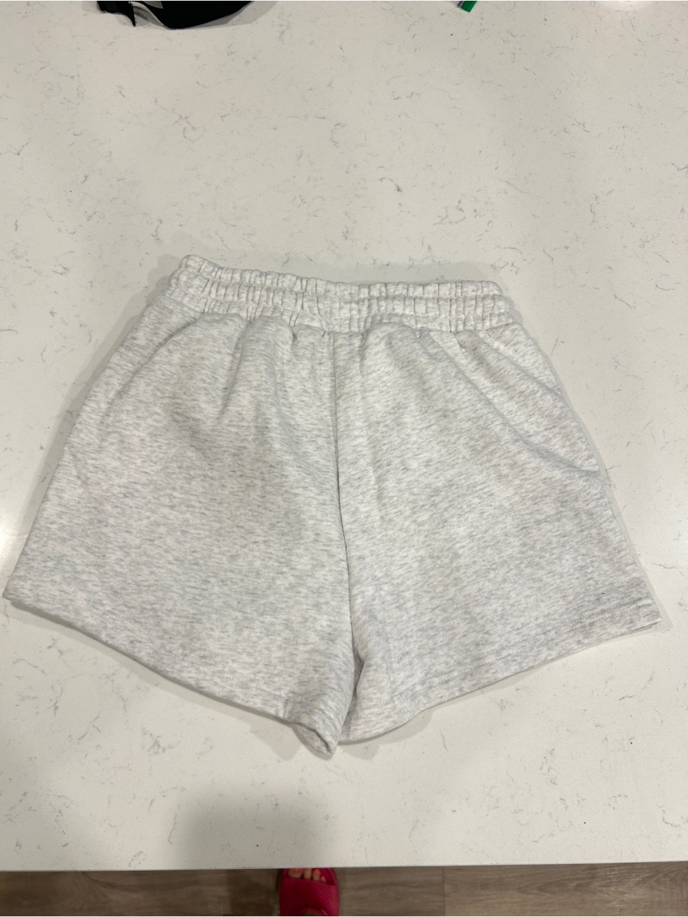 NWT WILO The Label Fleece Jog Shorts White Marle XS - Picture 3 of 3